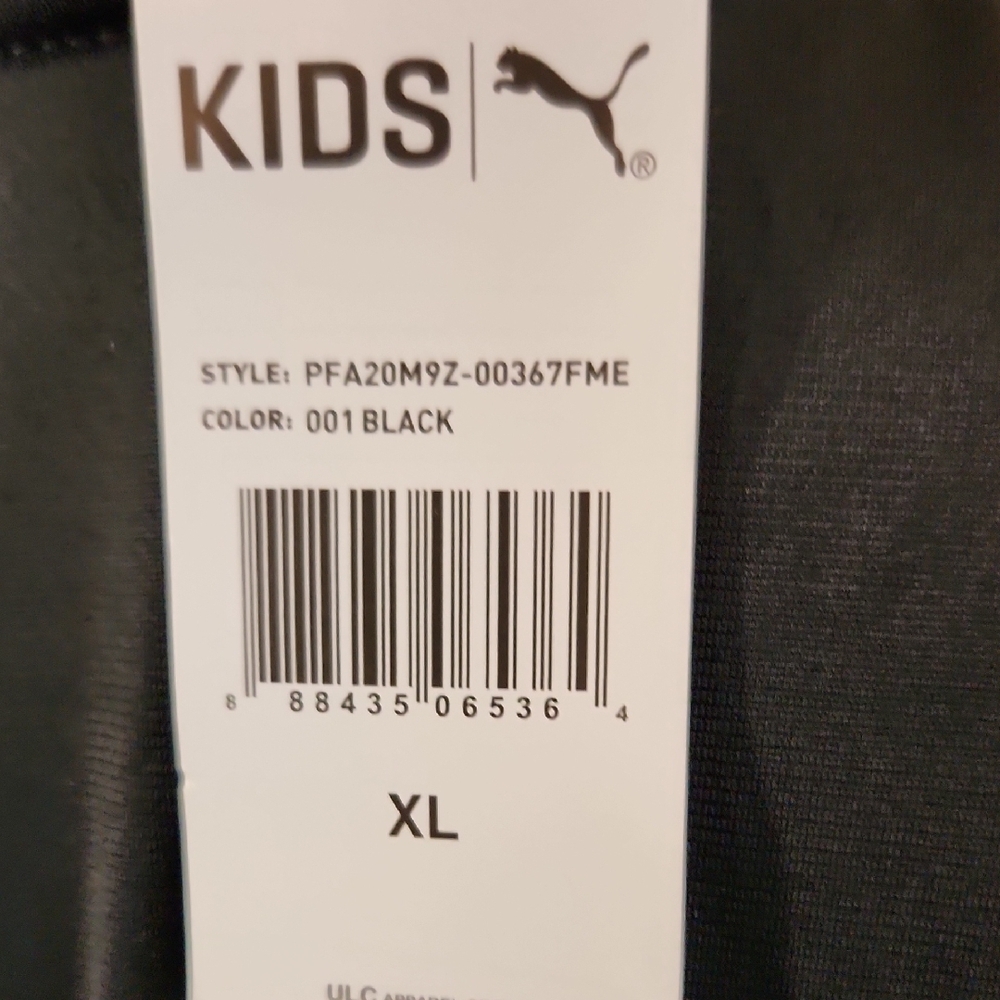 Puma Kids Black and White Bomber Jacket, Size XL, 16 - 20 - Picture 7 of 10